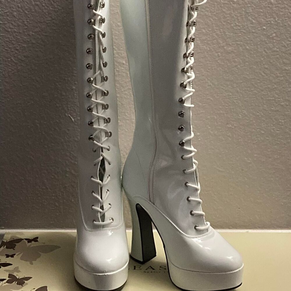 Pleaser Women's White Boots